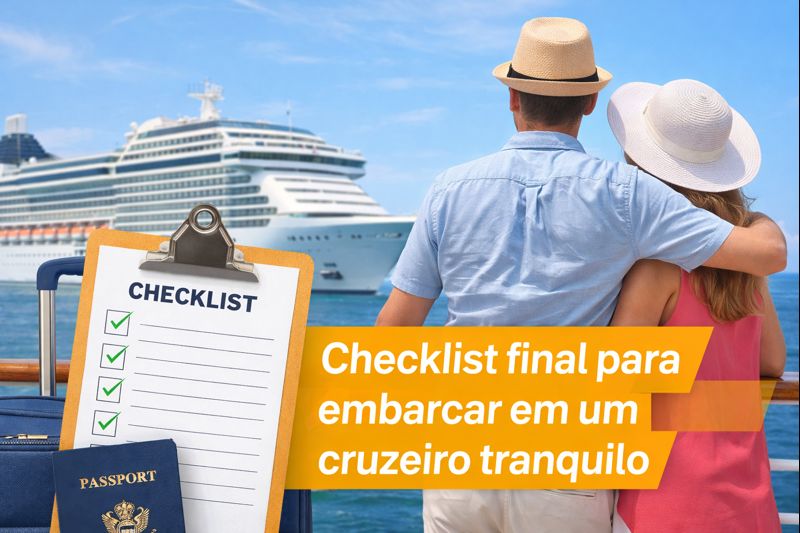 Checklist final para embarcar em um cruzeiro tranquilo