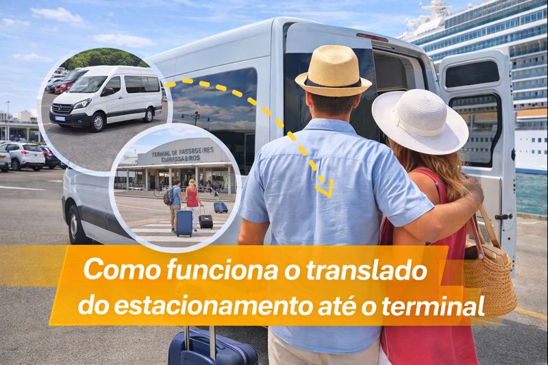 Como funciona o translado do estacionamento até o terminal de passageiros